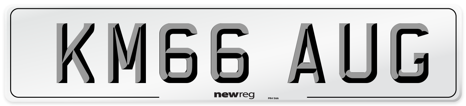 KM66 AUG Number Plate from New Reg